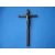 Krzyż drewniany  brąz na ścianę 24,5 cm